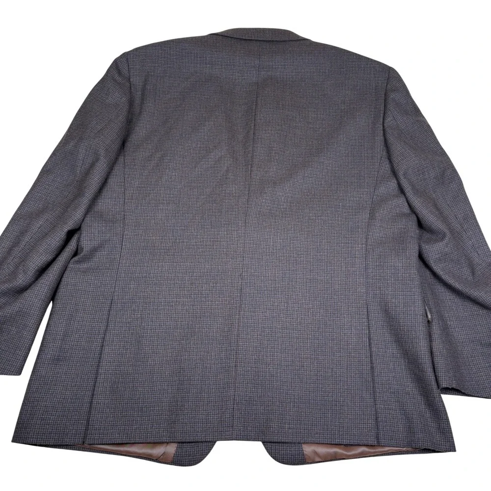 Ralph Lauren Blazer Brown Plaid Wool Size 48R Measures 50 Sport Coat